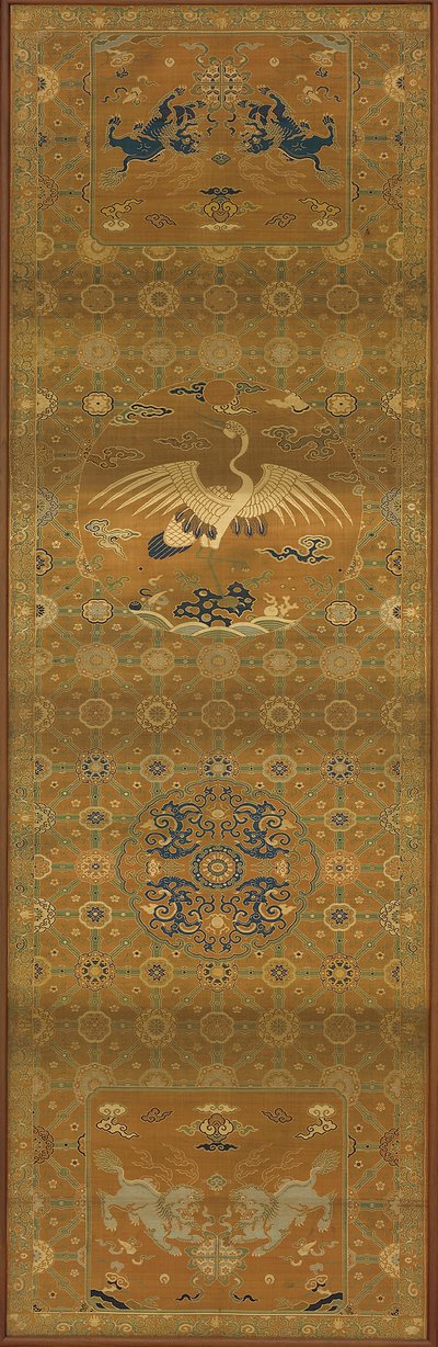 Brocado, seda. Panel oblongo, funda de silla, dinastía Qing, siglo XVIII de Unbekannt