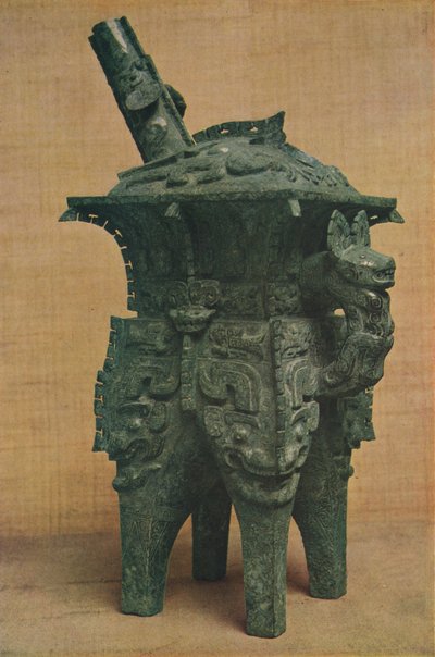 Vasija de vino de bronce Ho - Dinastía Shang-Yin, c. 1766 a 1122 a.C., 1936 de Unbekannt