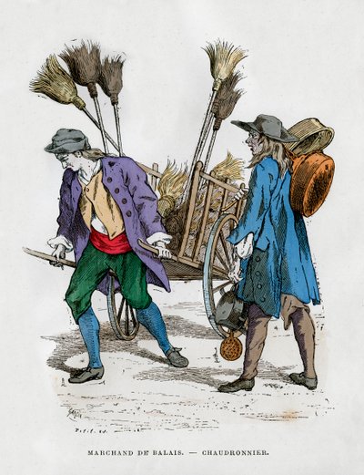 Vendedor de escobas y calderero, 1882-1884 de Unbekannt