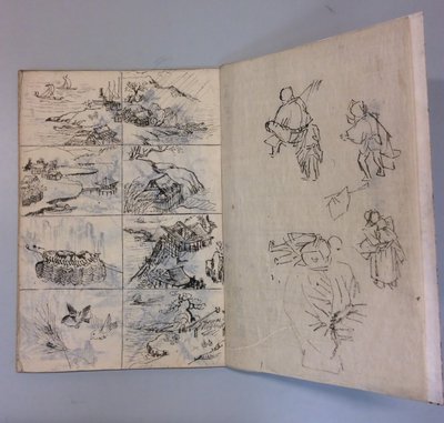 Dibujos con Pincel y Tinta después de la Vida y Pinturas, 1895 de Unbekannt