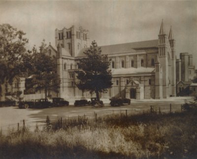 Iglesia de la Abadía de Buckfast, Vista Norte, finales del siglo XIX-principios del siglo XX de Unbekannt