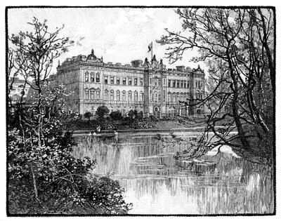 El Palacio de Buckingham desde el Parque St James, Londres, c1888 de Unbekannt