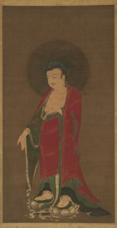 Buda Amitabha descendiendo de su tierra pura de Unbekannt