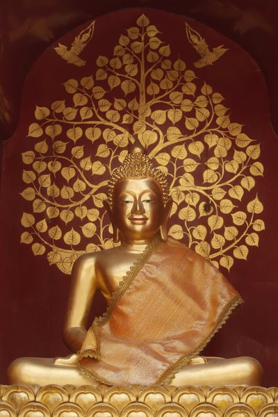 Estatua de Buda en Wat Phan On, Chiang Mai, Tailandia de Unbekannt