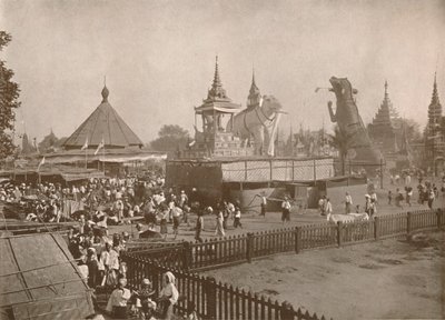 Escena de cremación budista - Un Phoongyi-byan, 1900 de Unbekannt
