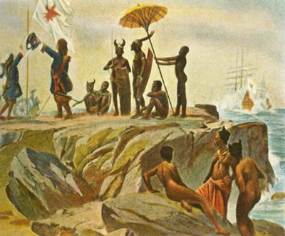 Construcción de colonias en la costa africana, 1 de enero de 1683 de Unbekannt