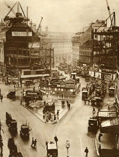 Obras en Piccadilly Circus en Londres, 1926, 1935 de Unbekannt