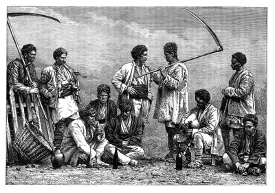 Campesinos búlgaros, c. 1890 de Unbekannt