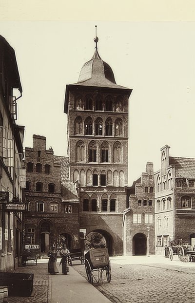 Puerta del castillo de Lübeck. Hacia 1900 de Unbekannt