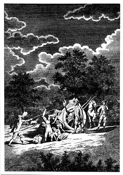 Enterrando víctimas de la Peste de Londres por la noche en tumbas múltiples, 1665 de Unbekannt