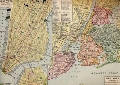 Centro de negocios de Nueva York en el extremo marítimo de Manhattan y alrededores, c1930s de Unbekannt