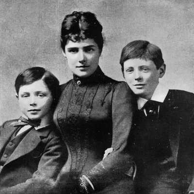Pero al menos la felicidad se podía encontrar en casa con madre y hermano John, 1889, 1945 de Unbekannt