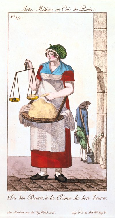 Vendedor de mantequilla, 1826 de Unbekannt