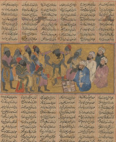 Buzurjmihr explica el juego de backgammon Nard al Raja de Hind de Unbekannt