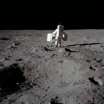 Buzz Aldrin en la Base de la Tranquilidad de Unbekannt