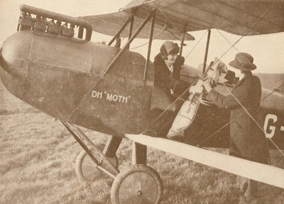 Por aire a los campos de golf en un pequeño avión Moth de 27-60 HP, 1927 de Unbekannt
