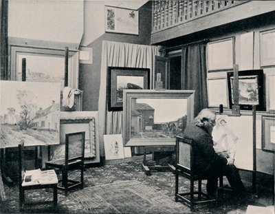 C. Cazin en su estudio, c1897 de Unbekannt