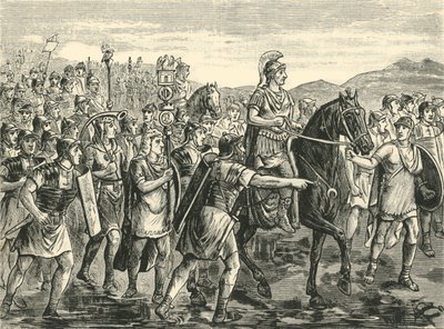 César cruzando el Rubicón, 1890 de Unbekannt