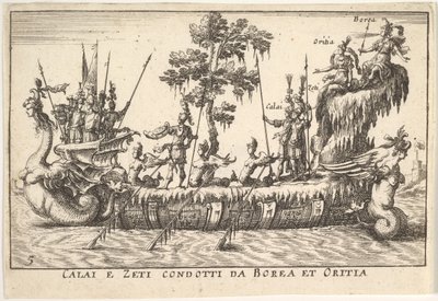 Calais y Zetes liderados por Boreas y Oreithyia, 1664 de Unbekannt