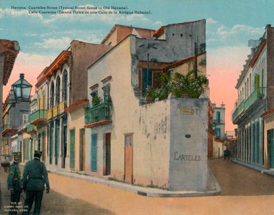 Calle Cuarteles, escena típica de la calle en La Habana Vieja, Cuba, c1920 de Unbekannt