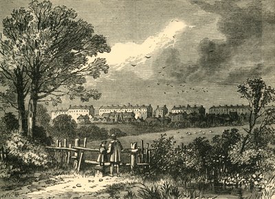 Camden Town, desde Hampstead Road, Marylebone, 1780, c1876 de Unbekannt