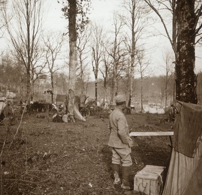 Campamento, Genicourt, norte de Francia, c1914-c1918 de Unbekannt