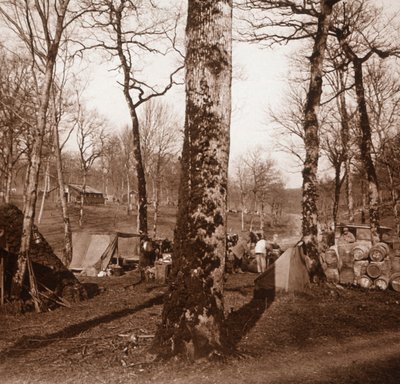 Campamento, Genicourt, norte de Francia, c1914-c1918 de Unbekannt