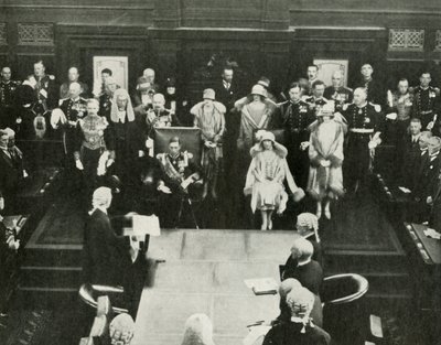 Canberra, Australia. Sus Majestades inaugurando el Primer Parlamento Federal, 9 de mayo de 1927 de Unbekannt