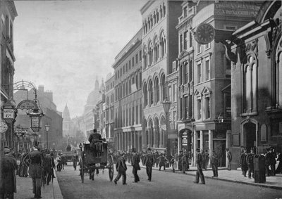 Cannon Street, mirando al oeste, Ciudad de Londres, c1910 1911 de Unbekannt