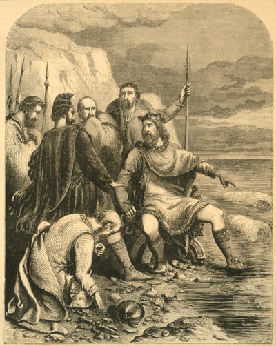 Canuto Reprendiendo la Adulación de sus Cortesanos, c1890 de Unbekannt