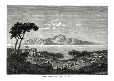 Capri visto desde Massa Lubrense, Italia, 1879 de Unbekannt