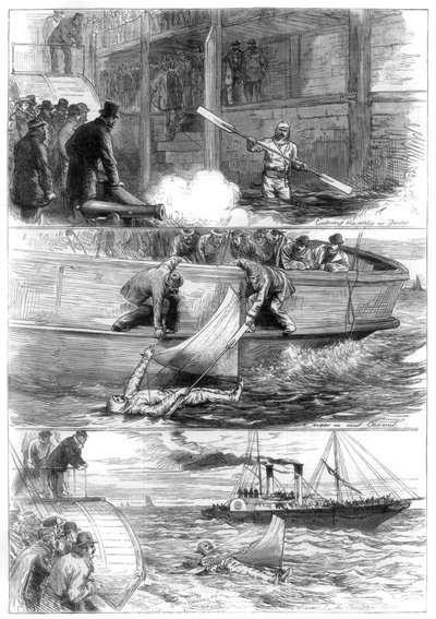 El viaje del Capitán Boyton a través del Canal, 1875 de Unbekannt