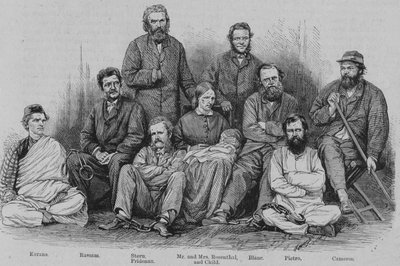 El Capitán Cameron y los otros cautivos abisinios, c. 1864 de Unbekannt