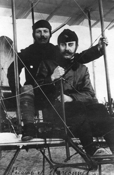 Capitán Marconnet y Teniente Fequant, aviadores del ejército francés de Unbekannt