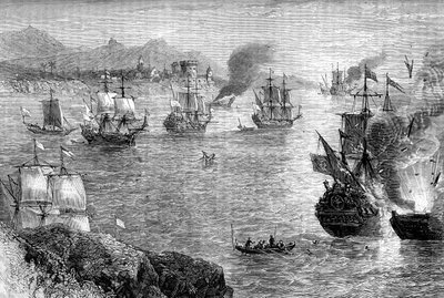 Derrota del Capitán Morgan de la flota española de Unbekannt