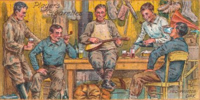 El equipo del Capitán Scott en Cape Evans en los cuartos de los hombres, Día de Medio Invierno, 21 de junio de 1911, 1916 de Unbekannt
