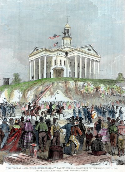 Captura de Vicksburg, Mississippi, por el ejército de la Unión, Guerra Civil Americana, 4 de julio de 1863 de Unbekannt