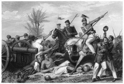 Captura de un cañón en Banda, 1858, c. 1860 de Unbekannt
