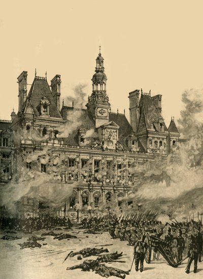Captura del Hotel de Ville, París, Revolución de Julio, 1830 de Unbekannt