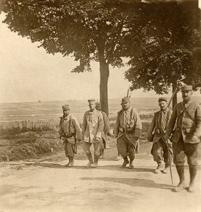 Francotirador alemán capturado, Champagne, norte de Francia, c1914-c1918 de Unbekannt