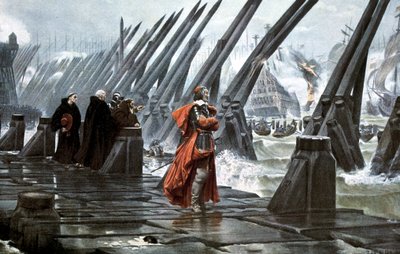 El cardenal Richelieu en el sitio de La Rochelle de Unbekannt