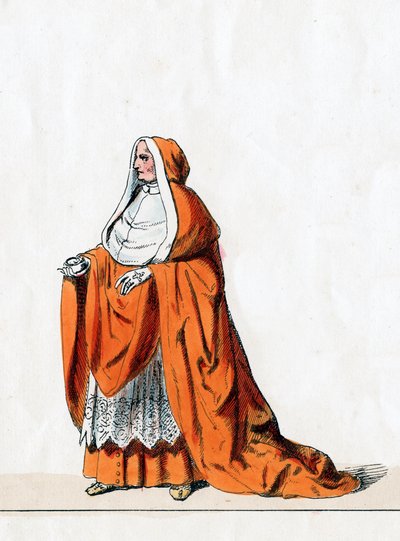 Cardenal Wolsey, diseño de vestuario para la obra de Shakespeare, Enrique VIII, siglo XIX de Unbekannt
