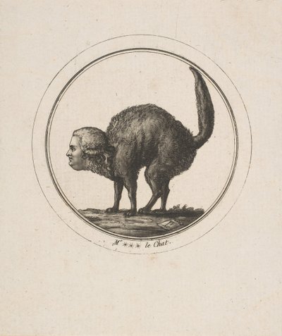 Caricatura mostrando al Conde de Provenza como un gato, siglo XVIII de Unbekannt