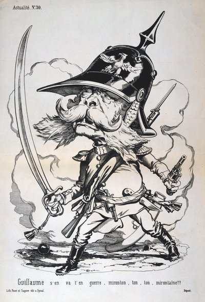 Caricatura de Guillermo I de Prusia, guerra franco-prusiana, 1870-1871 de Unbekannt