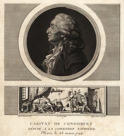 Caritat de Condorcet (1743-1794), filósofo y matemático francés de Unbekannt