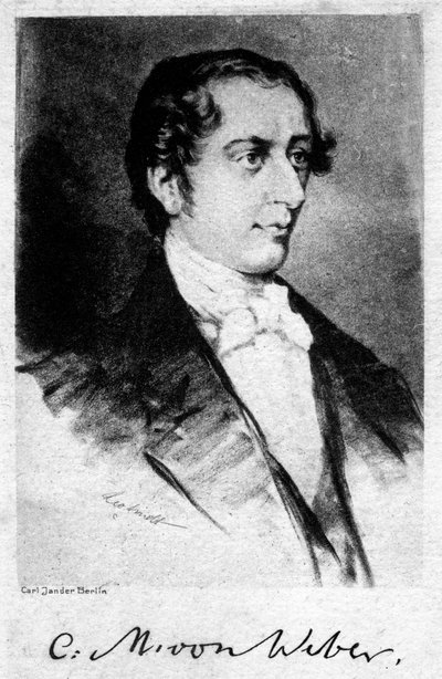 Carl Maria von Weber 1786-1826, compositor alemán, siglo XX de Unbekannt