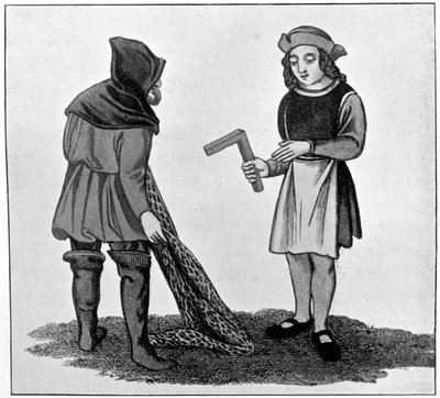 Carpintero y pescador, siglo XV, 1910 de Unbekannt