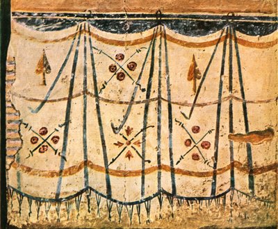 Friso de alfombra de la Cámara E, Muro 6 de Santa Maria Antiqua, Roma, Italia de Unbekannt