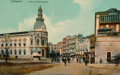 Cartagena - Plaza del Ayuntamiento, c1900 de Unbekannt