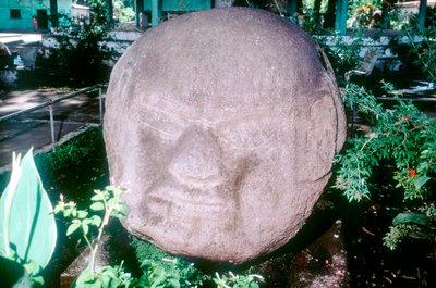 Cabeza monolítica tallada de Monte Alto, Guatemala, período precolombino, preclásico, 1500-100 a.C. de Unbekannt